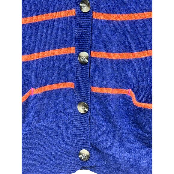 American Eagle Long Sleeve Striped Sweater Cardigan Blue orange Women's Size L‎ - Picture 5 of 9